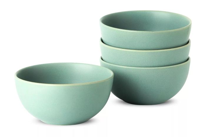 Stoneware Bowls Set of 4, 24 oz Soup Bowls for Kitchen