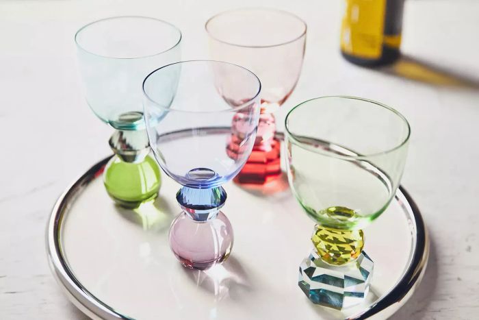 Anthropologie Gemmie Stemmed Wine Glasses