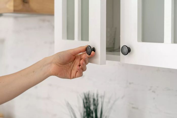 testing a new cabinet knob