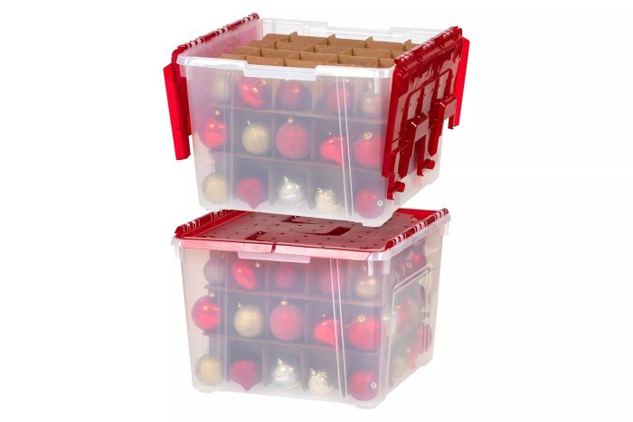 IRIS USA Ornament Storage Container