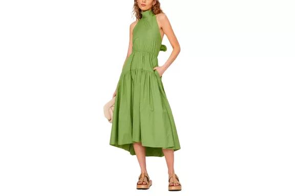 Rent The Runway Vince Draped Neck Halter Dress