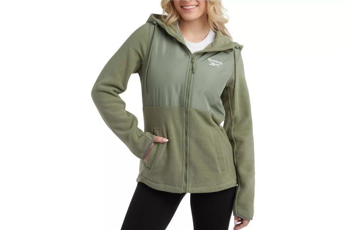 Reebok Women's Polar Fleece Sweatshirt Jacket – Lightweight Coat for Women (Sizes S-XL)