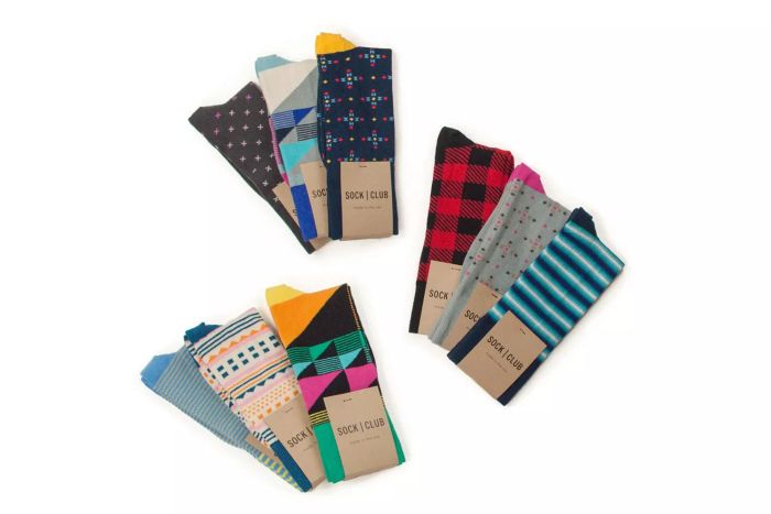 Sock Club Subscription: Never worry about missing socks again with this convenient subscription that delivers new pairs right to your door.