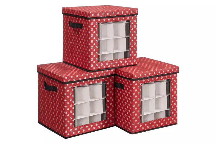 SONGMICS Christmas Ornament Storage Box