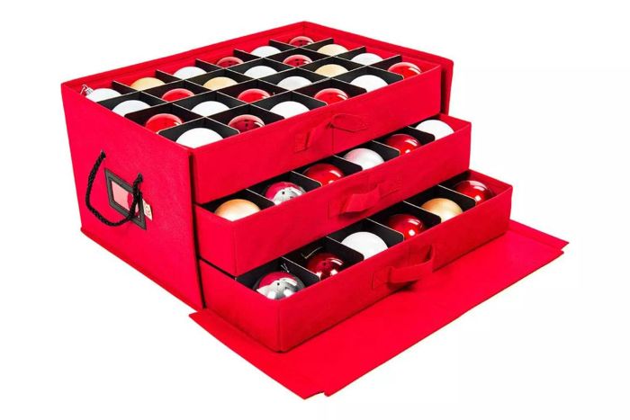 Santa's Bags Christmas Ornament Storage Container