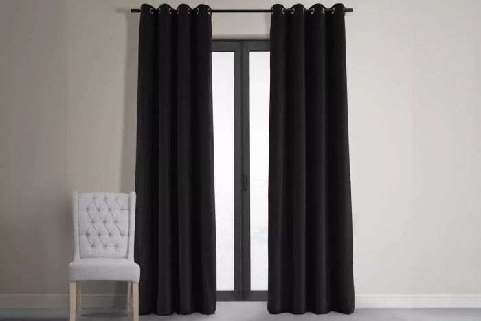 Rafaelita Grommet Signature Velvet Thermal 100% Blackout Curtains - Single Panel Drapes