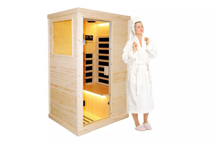 Far Infrared Wooden Sauna Room for Home Spa Experience