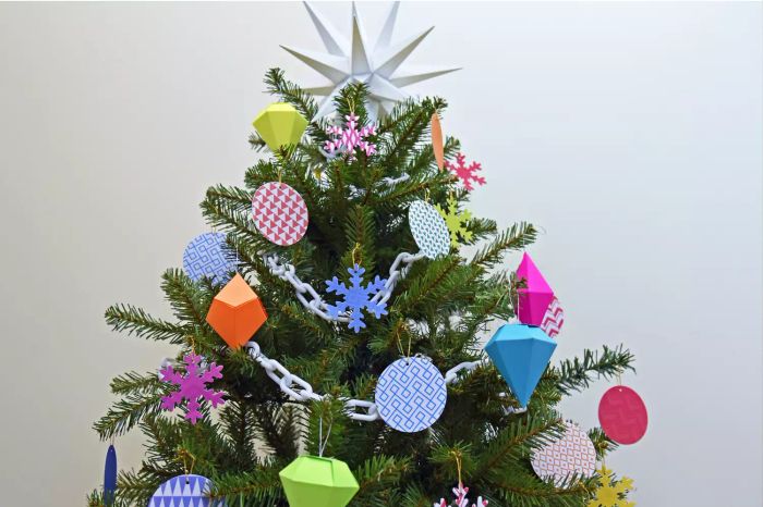 Paper Christmas Tree Ornaments