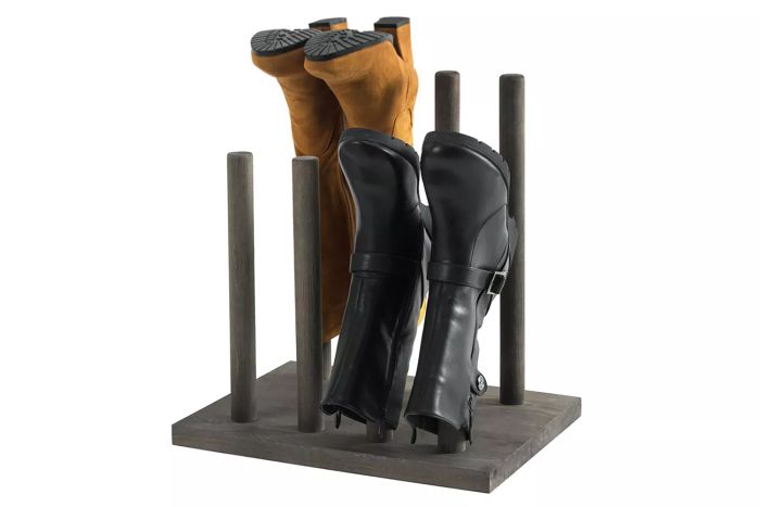 Gracie Oaks 4-Pair Solid Wood Boot Storage