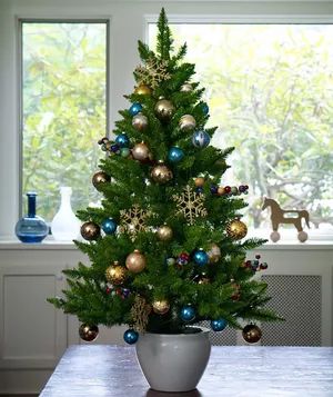 Blue and Gold Christmas Tree