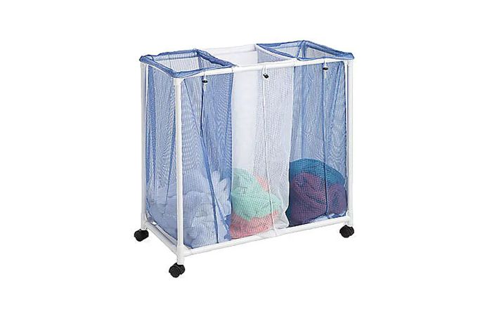 Honey-Can-Do 3-Bag Mesh Rolling Laundry Basket