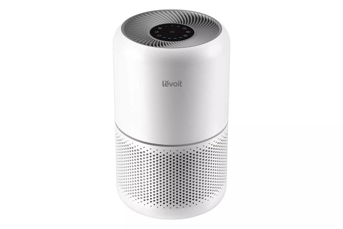 Amazon LEVOIT Air Purifier for Home Allergies Pets Hair in Bedroom, Covers Up to 1095 ft² by 45W High Torque Motor, 3-in-1 Filter with HEPA Sleep Mode, Removes Dust Smoke Pollutants Odor, Core300-P, White