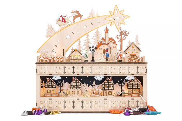Best Choice Products Wooden Christmas Advent Calendar, Shooting
