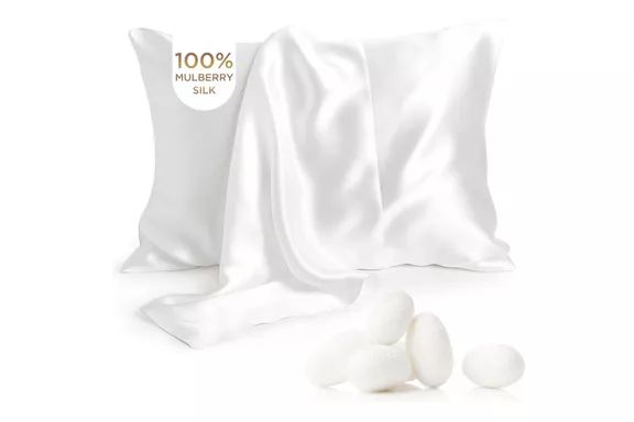 Bedsure 100% Mulberry Silk Pillowcase for Hair and Skin