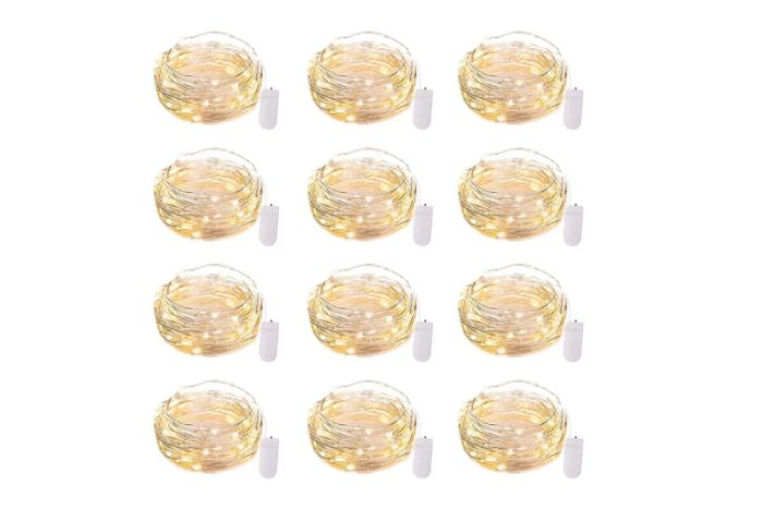 Brightown 12 Pack LED Fairy Lights Battery-Operated String Lights