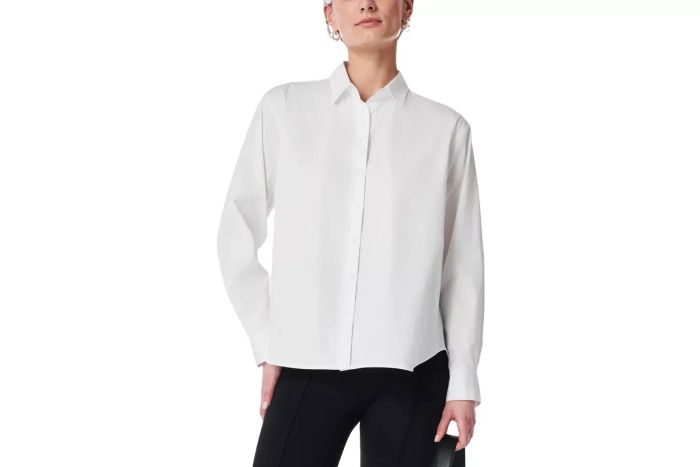 Spanx The Best Poplin Oversized Button-Down