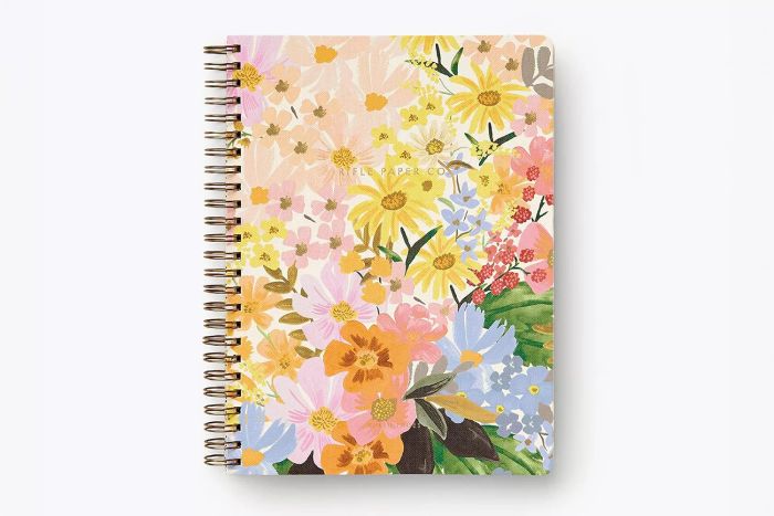 RIFLE PAPER CO. Spiral Notebook | 150 Ruled Pages, Inner Storage