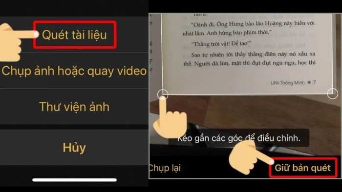 Hướng dẫn bước 3 quét tài liệu trên iPhone bằng ứng dụng Notes