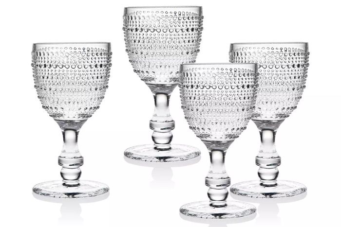 Bungalow Rose Babbitt 12-Ounce Crystal Goblet Set Available at Wayfair