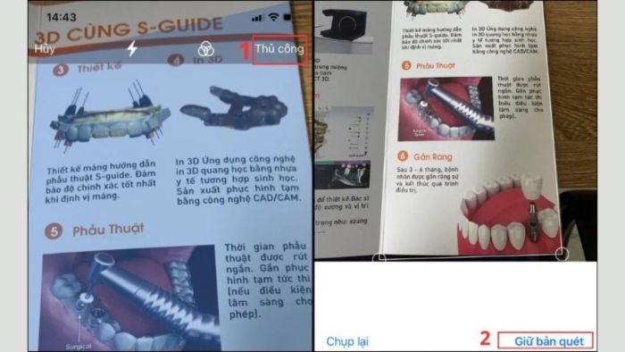 Hướng dẫn bước 2 quét tài liệu trên iPhone bằng Google Drive