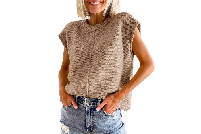 Saodimallsu Women's Summer Cap Sleeve Tops Casual Crew Neck