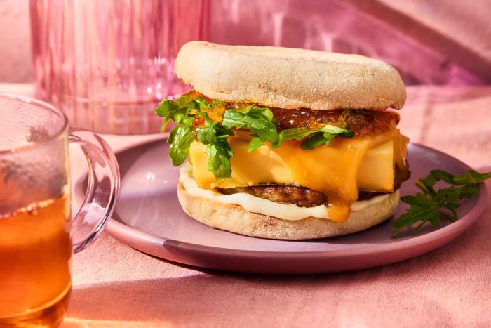Steamed-Egg-Sausage-Breakfast-Sandwiches