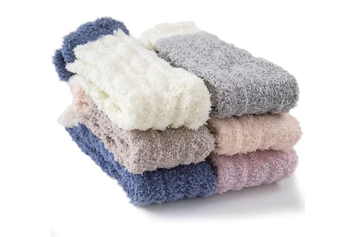 TEHOOK Fuzzy Socks Soft Cozy Fluffy Slipper Winter Warm Plush