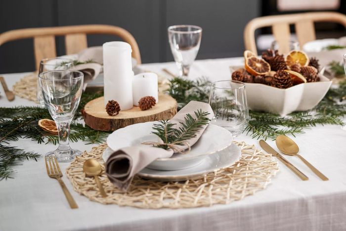 festive dining setup
