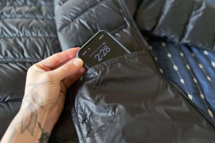The pocket design on the REI Co-op Women's 650 Down Jacket 2.0