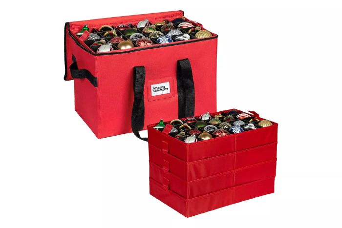 Christmas Ornament Storage Container, Box Stores Up to 96