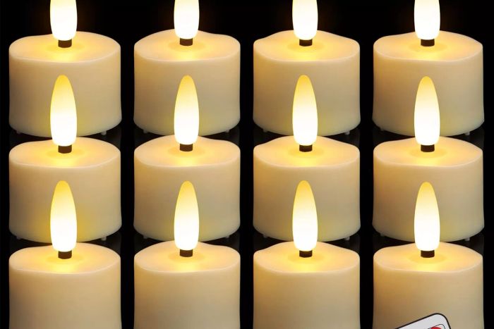 USB Rechargeable 3D Wicks Tealights Candle