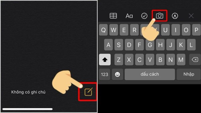 Hướng dẫn bước 2 quét tài liệu trên iPhone bằng ứng dụng Notes