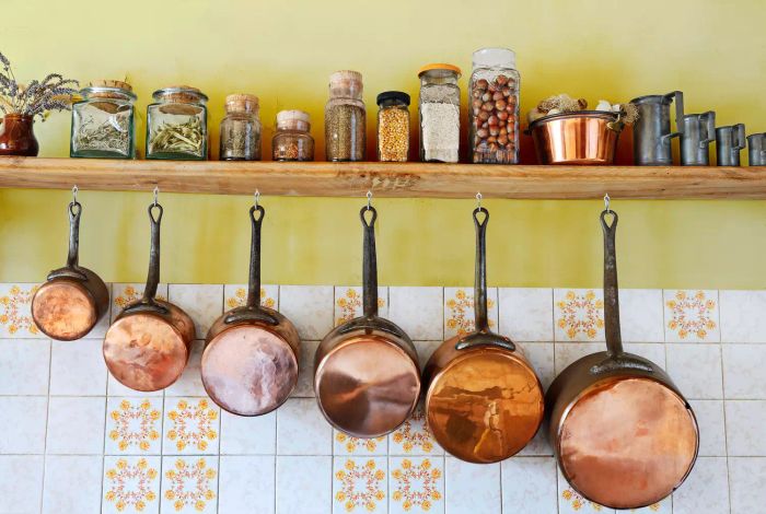 Displaying pots and pans