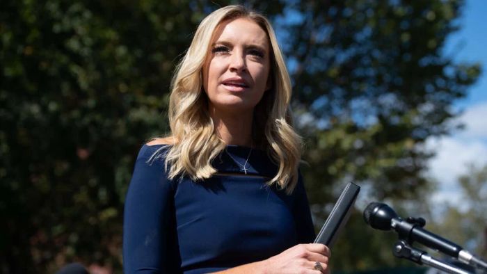 Kayleigh McEnany, the press secretary, who confirmed her positive test result today