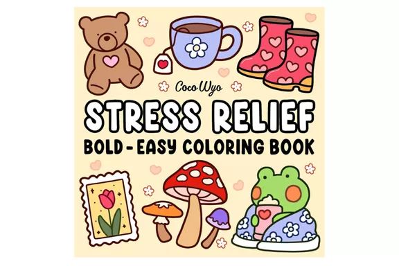 Coco Wyo Stress-Relief Adult Coloring Book on Amazon