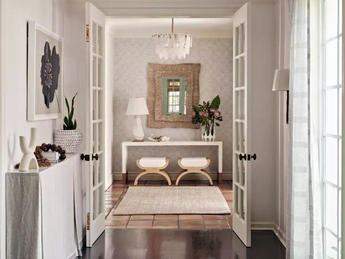 traditional white entryway