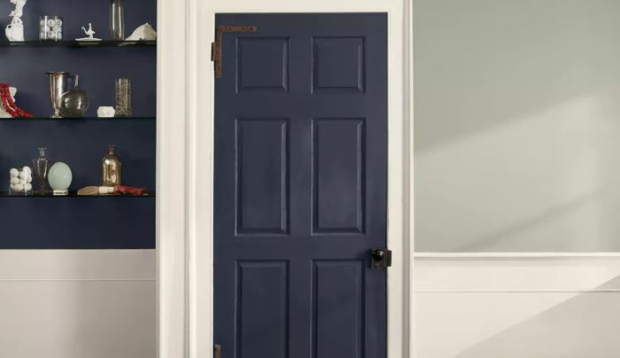Bold colors set against warm neutral backgrounds
