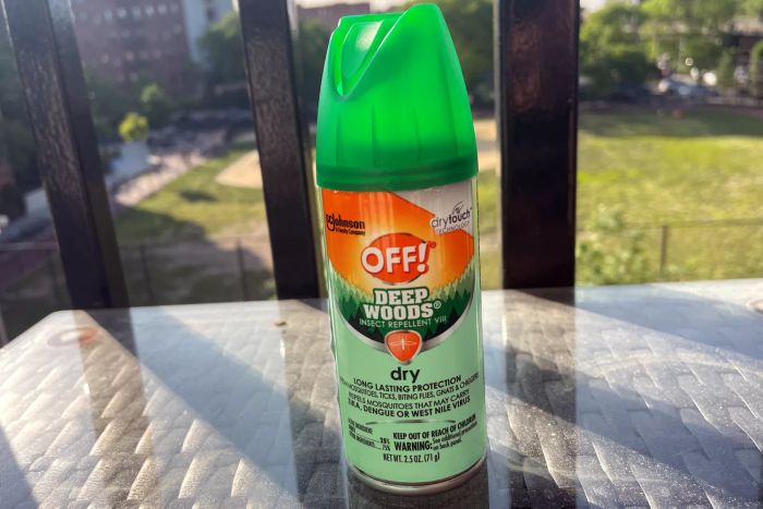 OFF! Deep Woods Insect Repellent VIII - Dry (25% DEET) displayed on a table
