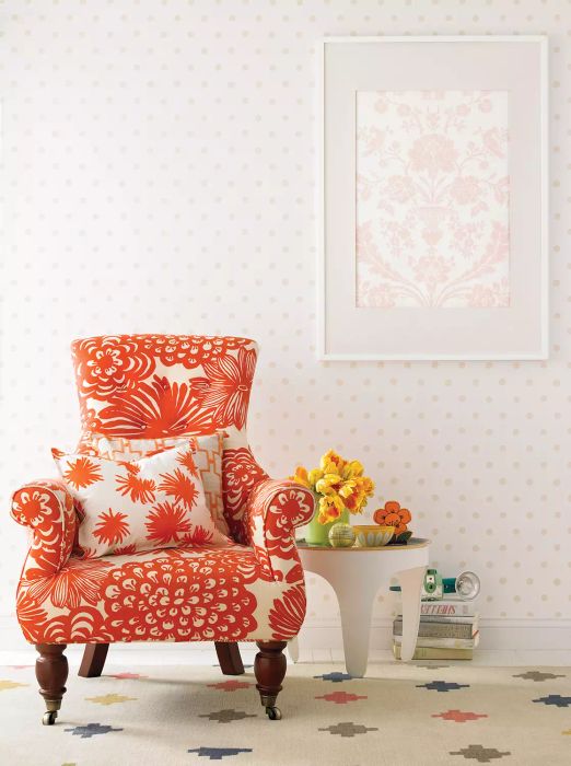 Floral patterns in a living room