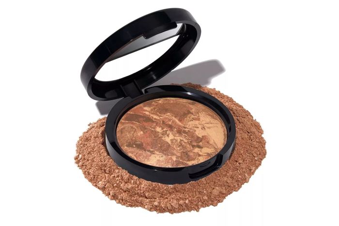 LAURA GELLER NEW YORK Award-Winning Baked Balance-n-Brighten Color Correcting Powder Foundation - Deep - Buildable Light to Medium Coverage - Demi-Matte Natural Finish