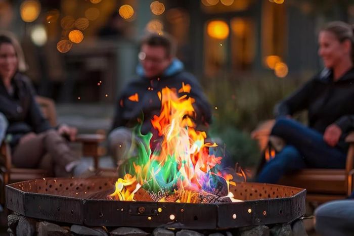 backyard fires magical colors
