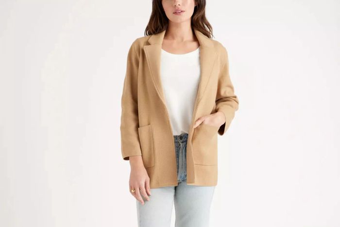 Quince 100% Organic Cotton Knit Blazer
