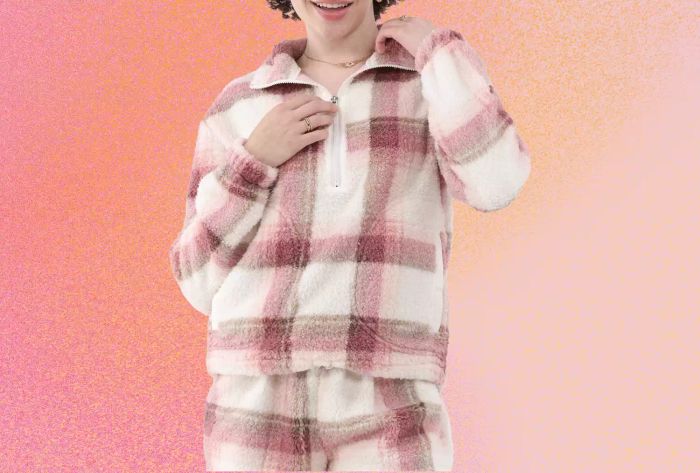 plush fleece half-zip