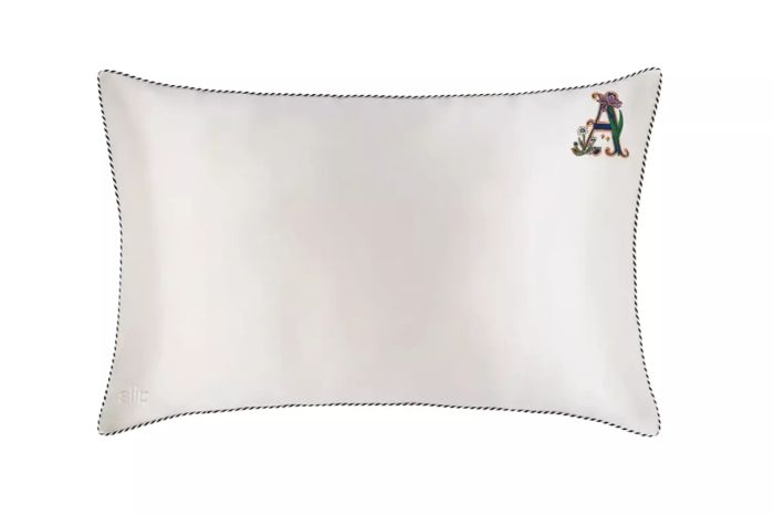 Slip Embroidered Pure Silk Pillowcase