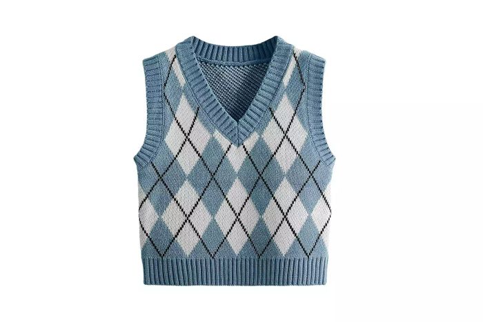 SweatyRocks Women's Plaid Geo Sleeveless Vest