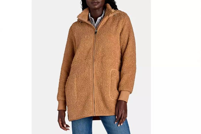 shearling zip hoodie