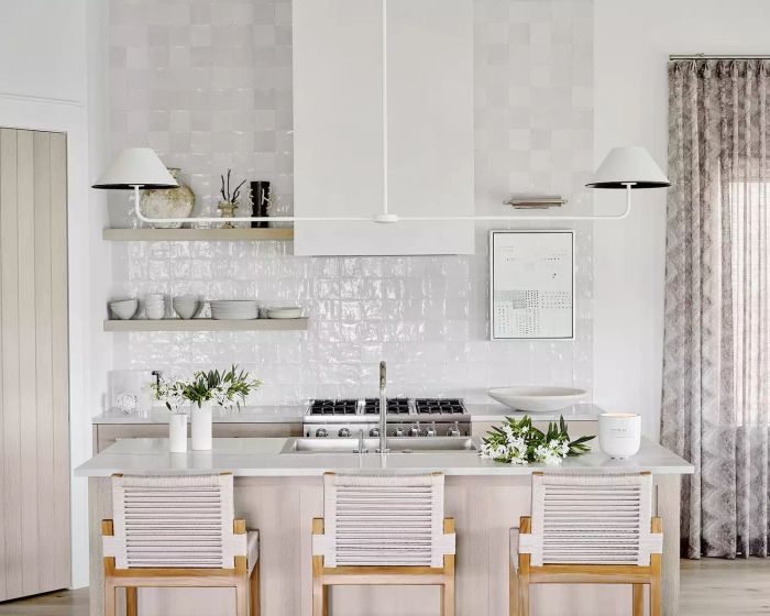 compact white kitchen design