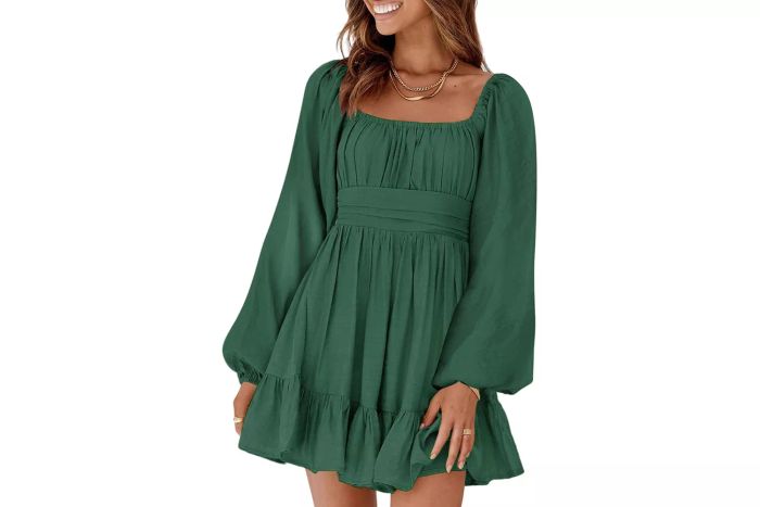 Dokotoo Women's Long Lantern Sleeve Dress