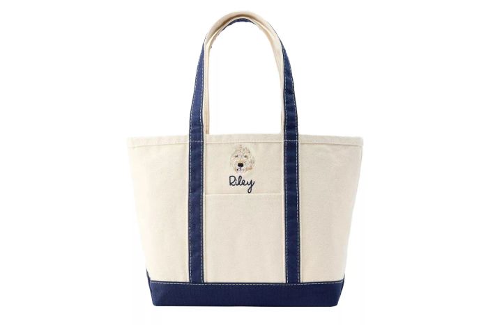 Mark & Graham Embroidered Canvas Dog Tote