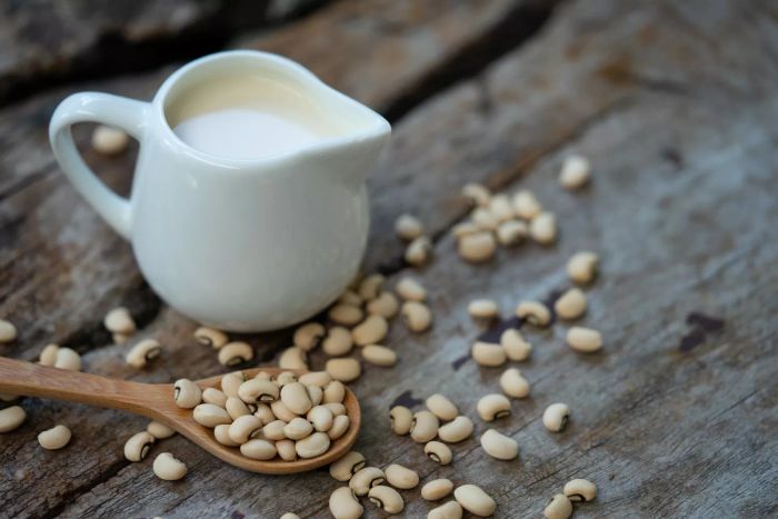 soy milk and soy beans